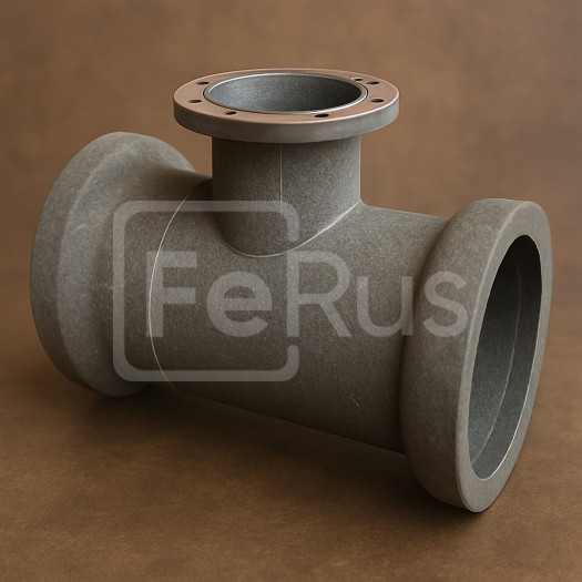 Тройник раструб-фланец чугунный ТРФ 800х400 мм ГОСТ 5525-88